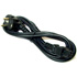 Power cable 230V charging for notebook, CEE7 (plug) - C5, 2m, VDE approved, black, Logo, blister pack, ending in a shape of shamro