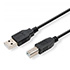 Logo USB cable (2.0), USB A male - USB B male, 1.8m
