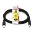 Logo USB cable (2.0), USB A male - USB B male, 3m, black