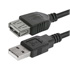 Logo USB extension (2.0), USB A male - USB A F, 3m, black, blister pack