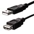 Logo Economy USB extension (2.0), USB A male - USB A F, 1.8m, black