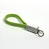 Logo USB cable (2.0), USB A male - microUSB M, 0.2m, light green, blister pack, key case
