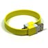 Logo USB cable (2.0), USB A male - microUSB M, 0.25m, yellow, blister pack, bracelet, EOL
