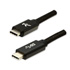 Logo USB cable (3.2 gen 1), USB C M - USB C M, 1m, 5 Gb/s, 5V/3A, black, box, nylon braided, aluminium connector cover