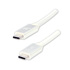 Logo USB cable (3.2 gen 1), USB C M - USB C M, 1m, 5 Gb/s, 5V/3A, white, box, nylon braided, aluminium connector cover