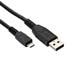 Logo USB cable (2.0), USB A male - microUSB M, 1m, black, EOL