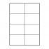 Logo labels 105mm x 74,2mm, A4, matt, white, 8 labels, 140g/m2, packed by 10 pcs, for inkjet and laserjet printers